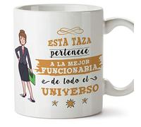 MUGFFINS Taza Funcionaria (Mejor del Universo) - Regalos Originales y Divertidos de Oposición