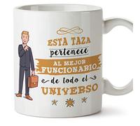 MUGFFINS Taza Funcionario (Mejor del Universo) - Regalos Originales y Divertidos de Oposición