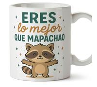 MUGFFINS taza graciosa Eres lo mejor que mapachao en Español para enamorados y aniversario | tazas originales para regalar | regalos San Valentín, novios, amor, romántico | Pareja v1