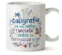 MUGFFINS taza graciosa medico con frase Mi caligrafía es un código secreto en Español | regalo divertido médico, doctor, doctora, médica, hospital, cumpleaños, amigo invisible, navidad | medicina v6