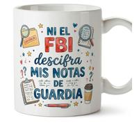 MUGFFINS taza graciosa medico con frase mis notas de guardia en Español | regalo divertido médico, doctor, doctora, médica, medicina, hospital, cumpleaños, amigo invisible, navidad | medicina v1