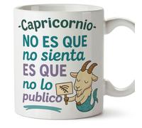 MUGFFINS Taza Horóscopo Capricornio graciosa con frase No es que no sienta Es que no lo publico en Español regalo Capricornio divertida para regalar signo zodiaco | Zodiaco Humor v1