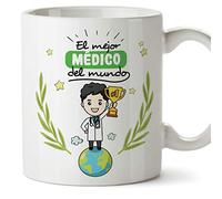 MUGFFINS Taza Médico/Doctor - El Mejor Médico del Mundo - Regalos Originales de Hospital/Centro de SaludMédico del Mundo - Cerámica 350 ml