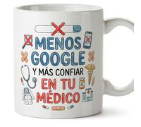MUGFFINS taza medico Menos Google y más confiar... en Español regalo médico doctor doctora médica hospital cumpleaños amigo invisible navidad | medicina v2