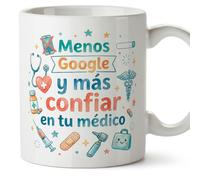 MUGFFINS taza medico Menos Google y más confiar... en Español regalo médico doctor doctora médica hospital cumpleaños amigo invisible navidad | medicina v3