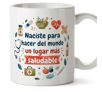 MUGFFINS taza medico Naciste para hacer del mundo un lugar más saludable en Español regalo médico doctor doctora médica hospital cumpleaños amigo invisible navidad | medicina v1