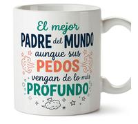 MUGFFINS taza papa con frase vengan de lo más profundo en Español | regalo padre divertido | regalos cumpleaños padre graciosos | 330 Ml 11 oz | navidad | progenitores v2