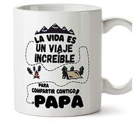 MUGFFINS Taza Papá (La vida es un viaje increíble) - Regalos Originales y Divertidos para el Día del Padre