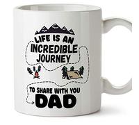 MUGFFINS Taza Papa/Padre (en inglés) Dad Mug -"Life is an Incredible Journey"
