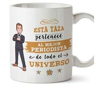 MUGFFINS Taza Periodista Hombre (Mejor del Universo) - Regalos Originales y Divertidos de Periodismo