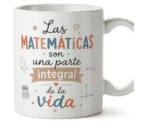 MUGFFINS taza profe matemáticas | regalo profesora matemáticas en Español con frase son una parte integral de la vida | cerámica 330 Ml/11 oz | Enseñanza v2