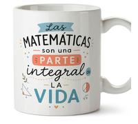 MUGFFINS taza profe matemáticas | regalo profesora matemáticas en Español con frase son una parte integral de la vida | cerámica 330 Ml/11 oz | Enseñanza v3