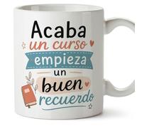 MUGFFINS taza profesora y profesor con frase Acaba un curso empieza un buen recuerdo en Español | regalo profe original | detalle agradecimiento fin de curso | Enseñanza v3