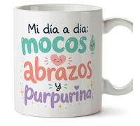 MUGFFINS taza profesora y profesor con frase Mi día a día: mocos abrazos y purpurina en Español | regalo profe original | detalle agradecimiento fin de curso | Infantil v4