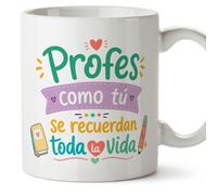 MUGFFINS taza profesora y profesor con frase Profes como tú se recuerdan toda la vida en Español | regalo profe original | detalle agradecimiento fin de curso | Infantil v2