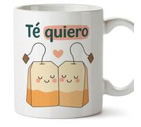 MUGFFINS taza regalo novia y novio con frase Té quiero en Español | aniversario, regalos San Valentín, cumpleaños, novio, novia, romántico, amor | pareja-2 v1