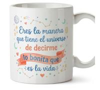 MUGFFINS taza regalo novia y novio con frase Univeso bonita vida en Español | aniversario, regalos San Valentín, novio, novia, cumpleaños, romántico, amor | enamorados v3
