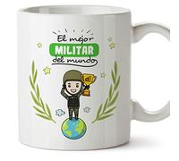 MUGFFINS Taza Soldado Hombre (Mejor del Mundo) - Regalos Originales y Divertidos de Carrera Militar