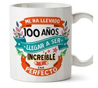 MUGFFINS Tazas 100 Cumpleaños - En Español - Me ha llevado 100 años llegar a ser increíble - 11 oz - Regalo original y divertido