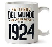 MUGFFINS Tazas 1924 Cumpleaños - En Español - Haciendo del Mundo un Lugar Mejor - 11 oz / 330 ml - Regalo original y divertido