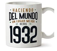 MUGFFINS Tazas 1932 Cumpleaños - En Español - Haciendo del Mundo un Lugar Mejor - 11 oz / 330 ml - Regalo original y divertido