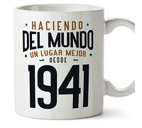 MUGFFINS Tazas 1941 Cumpleaños - En Español - Haciendo del Mundo un Lugar Mejor - 11 oz / 330 ml - Regalo original y divertido