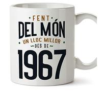 MUGFFINS Tazas 1967 Cumpleaños - En Catalán - Fent del Món un Lloc Millor - 11 oz / 330 ml - Regalo original y divertido