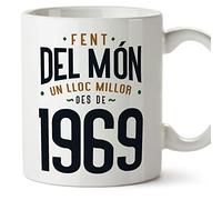 MUGFFINS Tazas 1969 Cumpleaños - En Catalán - Fent del Món un Lloc Millor - 11 oz / 330 ml - Regalo original y divertido