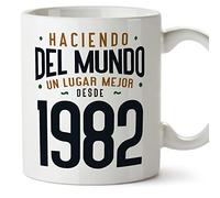 MUGFFINS Tazas 1982 Cumpleaños - En Español - Haciendo del Mundo un Lugar Mejor - 11 oz / 330 ml - Regalo original y divertido