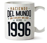 MUGFFINS Tazas 1996 Cumpleaños - En Español - Haciendo del Mundo un Lugar Mejor - 11 oz / 330 ml - Regalo original y divertido