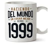 MUGFFINS Tazas 1999 Cumpleaños - En Español - Haciendo del Mundo un Lugar Mejor - 11 oz / 330 ml - Regalo original y divertido