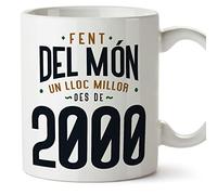 MUGFFINS Tazas 2000 Cumpleaños - En Catalán - Fent del Món un Lloc Millor - 11 oz / 330 ml - Regalo original y divertido