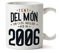 MUGFFINS Tazas 2006 Cumpleaños - En Catalán - Fent del Món un Lloc Millor - 11 oz / 330 ml - Regalo original y divertido