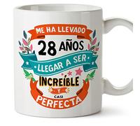 MUGFFINS Tazas 28 Cumpleaños - En Español - Me ha llevado 28 años llegar a ser increíble - 11 oz - Regalo original y divertido