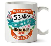 MUGFFINS Tazas 53 Cumpleaños - En Español - Me ha llevado 53 años llegar a ser increíble - 11 oz - Regalo original y divertido