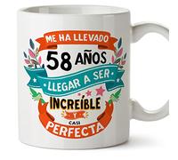 MUGFFINS Tazas 58 Cumpleaños - En Español - Me ha llevado 58 años llegar a ser increíble - 11 oz - Regalo original y divertido