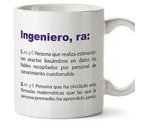 MUGFFINS Tazas Desayuno Originales de Profesiones para Regalar a Trabajadores Tazas de Cerámica para Ingenieros - Tazas con Frases y Mensajes alegres y Divertidos