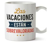 MUGFFINS tazas originales para regalar | Las vacaciones están sobrevaloradas en Español | tazas divertidas para regalar política | 330 Ml 11 oz | cerámica | politica-2 v3