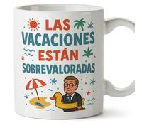 MUGFFINS tazas originales para regalar | Las vacaciones están sobrevaloradas en Español | tazas divertidas para regalar política | 330 Ml 11 oz | cerámica | politica-2 v2