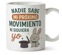 MUGFFINS tazas originales para regalar | Nadie sabe mi próximo movimiento, ni siquiera yo en Español | tazas divertidas para regalar 330 Ml 11 oz | cerámica | regalo amigas | graciosas ego v2