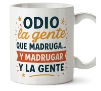 MUGFFINS tazas originales para regalar | tazas divertidas para regalar con frase Odio la gente que madruga... Y madrugar... Y la gente en Español | humor, graciosas | Graciosas v2