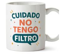 MUGFFINS tazas originales para regalar | tazas divertidas para regalar | humor borde, graciosas | Cuidado no tengo filtro en Español | Graciosas v1