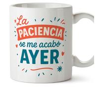 MUGFFINS tazas originales para regalar | tazas divertidas para regalar | humor borde, graciosas | La paciencia se me acabó ayer en Español | Graciosas v2