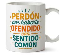 MUGFFINS tazas originales para regalar | tazas divertidas para regalar | humor borde, graciosas | Perdón por haberte ofendido con sentido común en Español | Graciosas v1