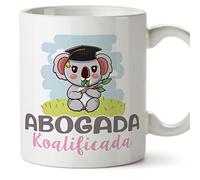 MUGFFINS Tazas para ABOGADA mujer - En Español - Koalificado/koalificada - 11 oz / 330 ml - Regalo original y divertido