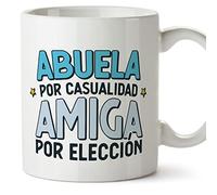MUGFFINS Tazas para ABUELA - En Español - Por Casuaildad Amigo Por Elección - 11 oz / 330 ml - Regalo original y divertido