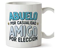 MUGFFINS Tazas para ABUELO - En Español - Por Casuaildad Amigo Por Elección - 11 oz / 330 ml - Regalo original y divertido