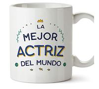 MUGFFINS Tazas para ACTRIZ mujer - En Español - Mejor del Mundo - 11 oz / 330 ml - Regalo original y divertido