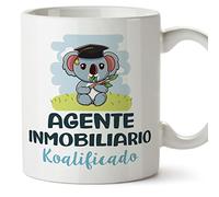 MUGFFINS Tazas para AGENTE INMOBILIARIO hombre - En Español - Koalificado/koalificada - 11 oz / 330 ml - Regalo original y divertido