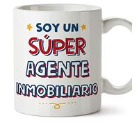 MUGFFINS Tazas para AGENTE INMOBILIARIO hombre - En Español - Soy Súper - 11 oz / 330 ml - Regalo original y divertido